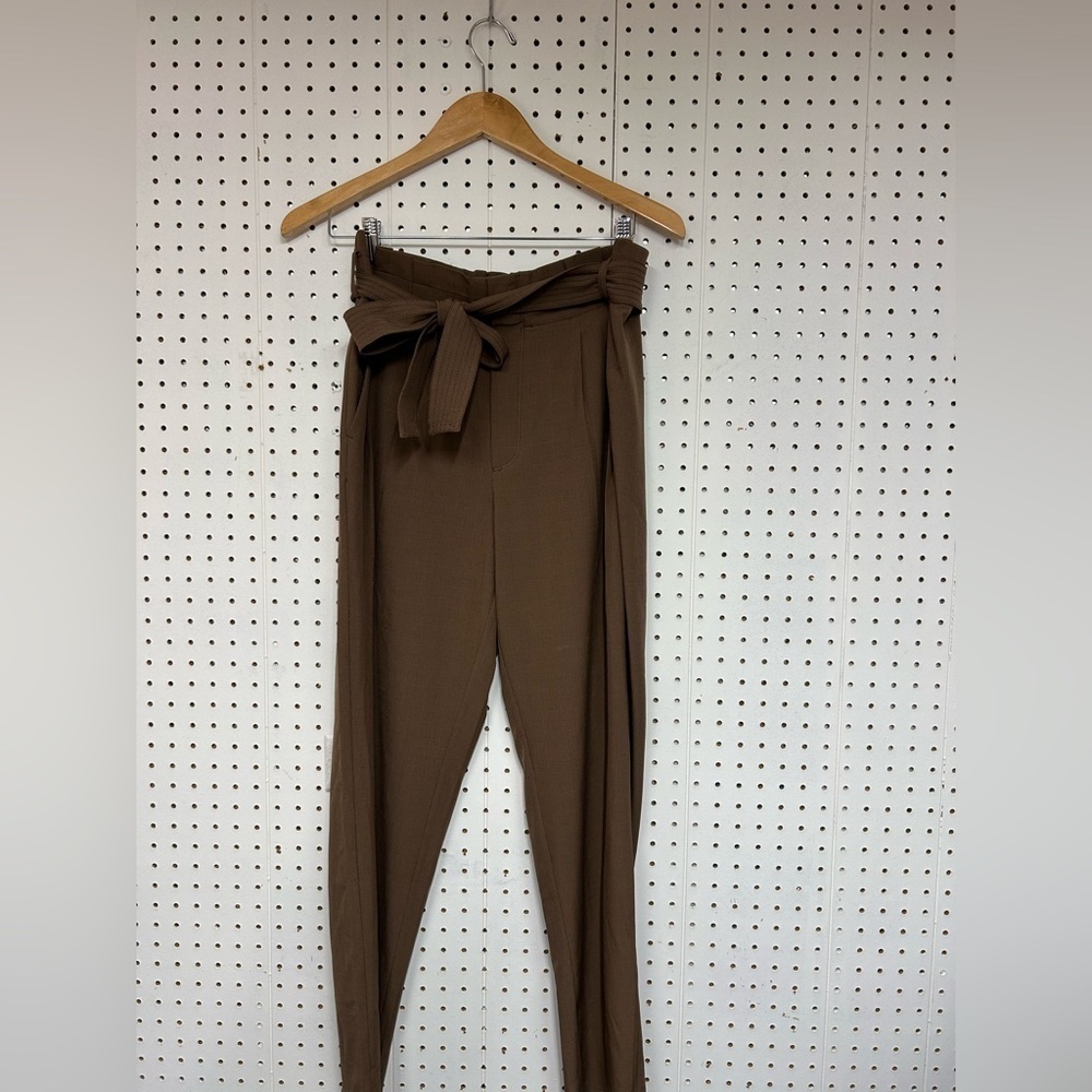Athleta Cardiff Brown Tie-Front Trousers